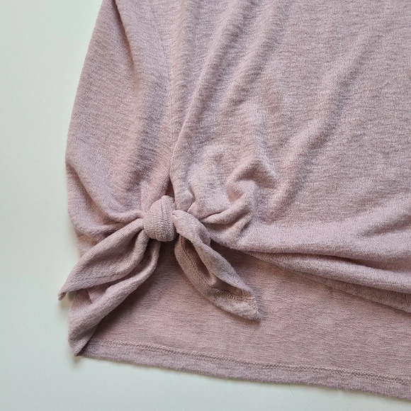 Bobeau NWT Pink Side Tie Rayon Plus Knit Top Barbiecore Pink 4X - Picture 3 of 7